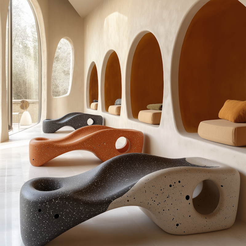 Modern Interior with Sculptural Lounge Chairs